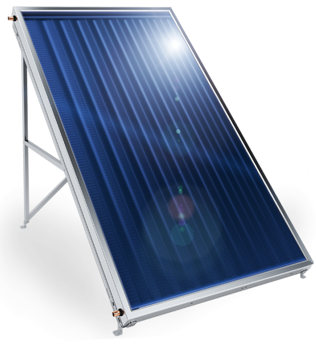 Picture of Слънчев колектор плосък, с алуминиев оребрен абсорбер, 2,5 кв. м