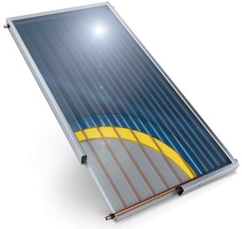 Picture of Слънчев колектор плосък, с алуминиев оребрен абсорбер, 2,5 кв. м