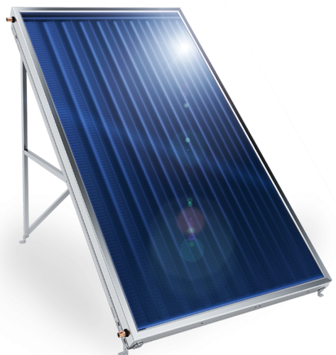 Снимка на Слънчев колектор плосък Елдом, с алуминиев оребрен абсорбер, 2 кв. м