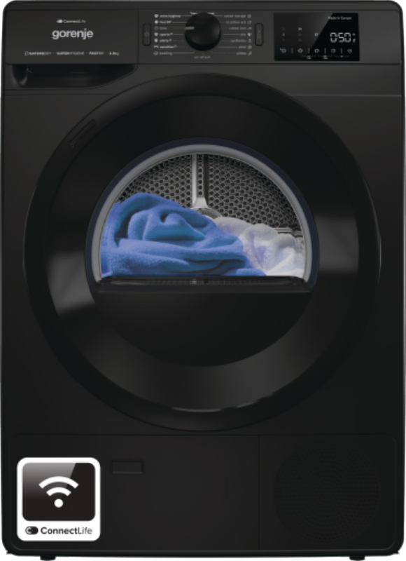 Снимка на Сушилна машина  с термопомпа Gorenje DPNE82GNLWIFI/B,  8 кг