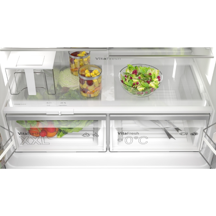 Picture of Френски хладилник с долен фризер Bosch Serie 6 KFI96AXEA, 574 л ,183 x 90.5 cm,Черен, Неръждаема стомана