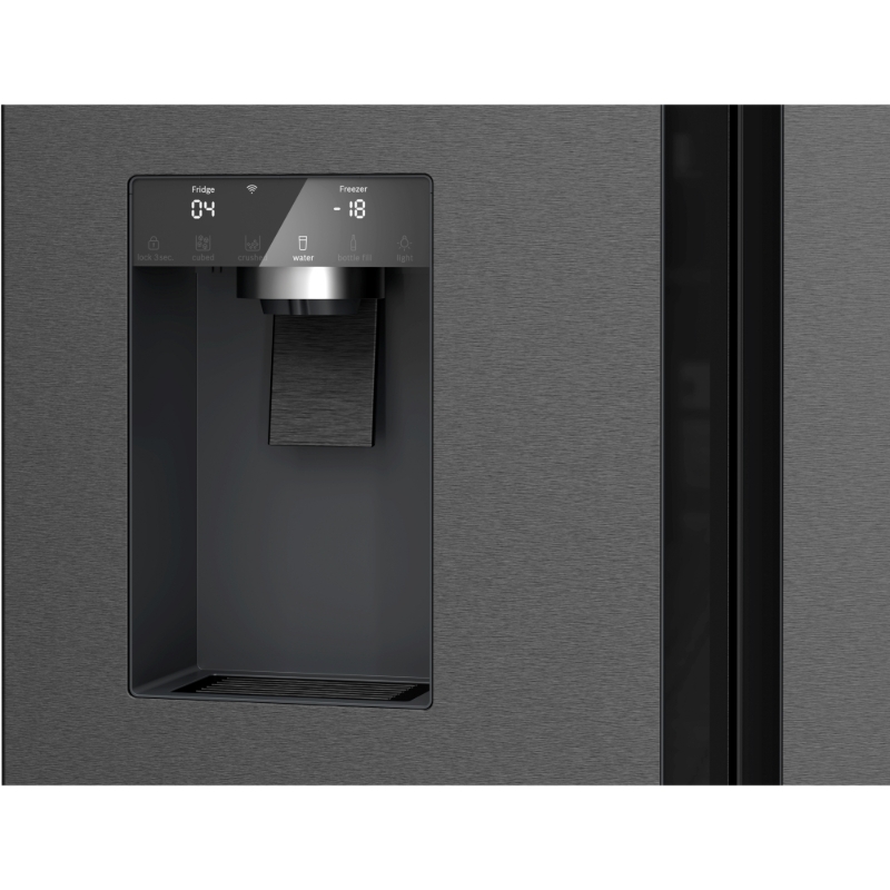 Снимка на Френски хладилник с долен фризер Bosch Serie 6 KFI96AXEA, 574 л ,183 x 90.5 cm,Черен, Неръждаема стомана