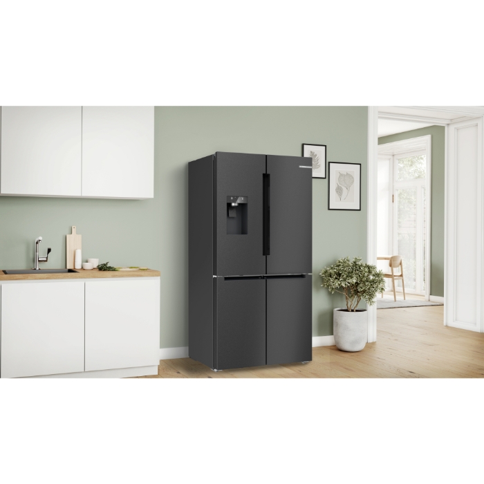 Picture of Френски хладилник с долен фризер Bosch Serie 6 KFI96AXEA, 574 л ,183 x 90.5 cm,Черен, Неръждаема стомана