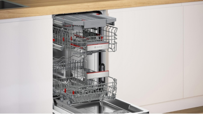 Picture of Полуинтегрирана съдомиялна BOSCH Серия 6 SPI6EMS21E, Неръждаема стомана, 45 cm