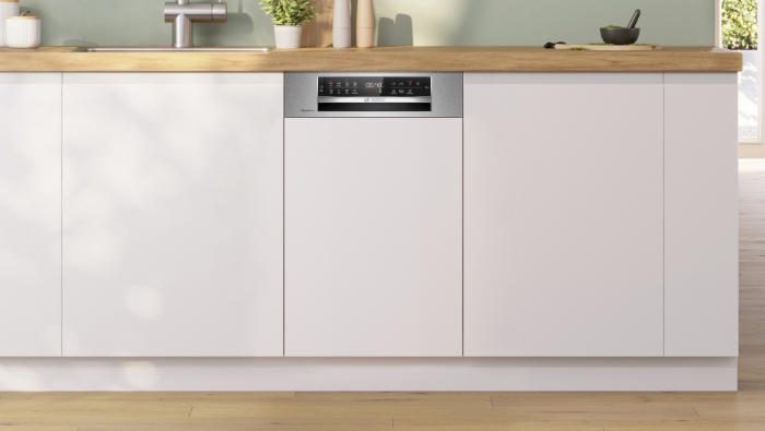 Picture of Полуинтегрирана съдомиялна BOSCH Серия 6 SPI6EMS21E, Неръждаема стомана, 45 cm