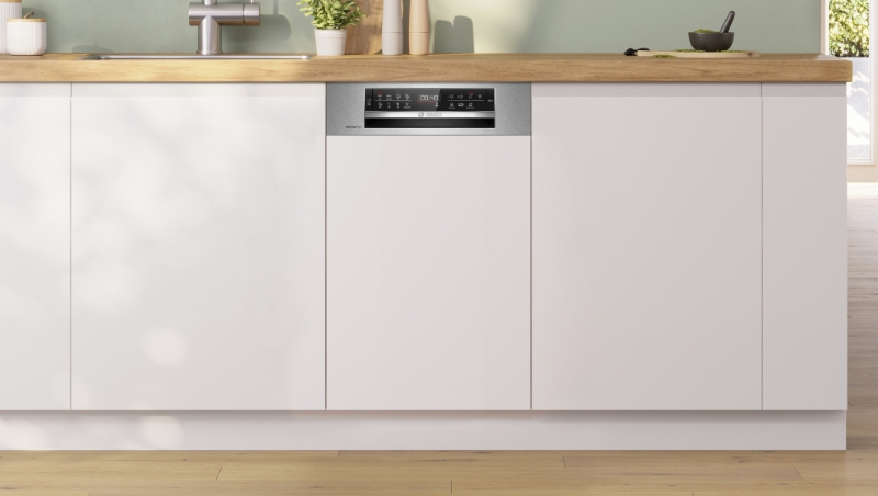 Picture of Полуинтегрирана съдомиялна BOSCH Серия 6 SPI6EMS21E, Неръждаема стомана, 45 cm
