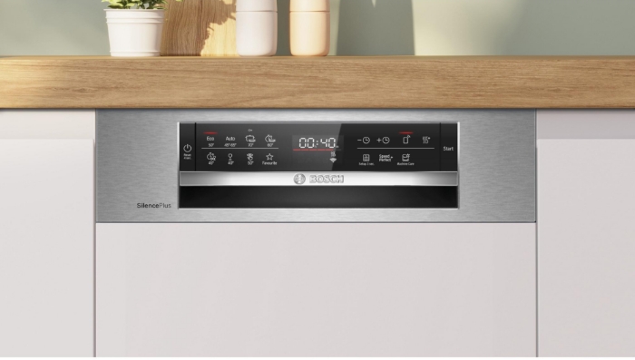 Picture of Полуинтегрирана съдомиялна BOSCH Серия 6 SPI6EMS21E, Неръждаема стомана, 45 cm
