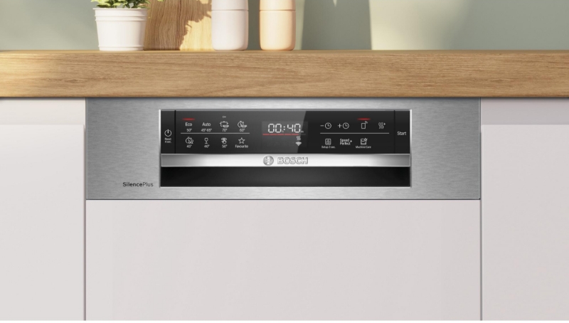 Picture of Полуинтегрирана съдомиялна BOSCH Серия 6 SPI6EMS21E, Неръждаема стомана, 45 cm