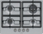 Снимка на Газов плот BOSCH Серия 4 PGH6B5K90, 60 cm, Неръждаема стомана
