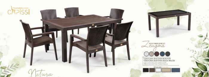 Picture of Маса “Rattan 90/150” – Кафяво
