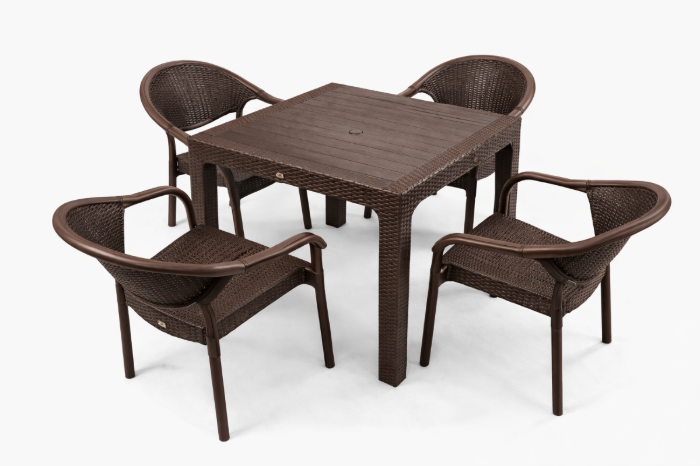 Picture of Маса “Rattan 90/90” – Кафяво