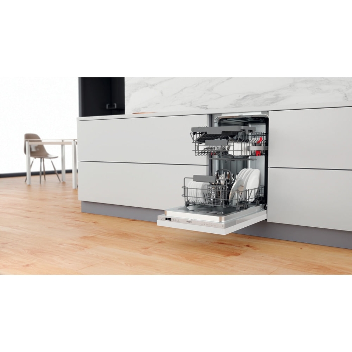 Снимка на Съдомиялна за вграждане Whirlpool WSIC 3M27 C , сребрист цвят, Simline