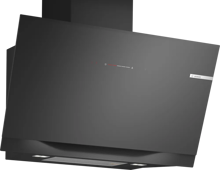 Снимка на Стенен аспиратор BOSCH DWK91LT60 , 90 cm прозрачно стъкло, черен печат