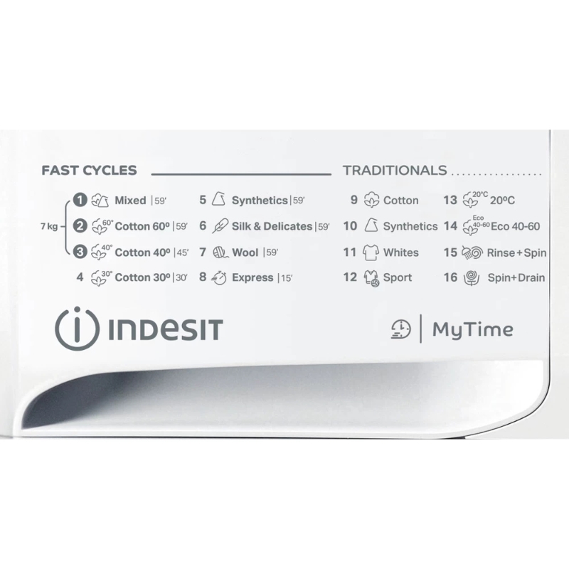 Снимка на Перална машина Indesit MTWA 71252 W EE, 7 кг 1200 об/мин, Бяла