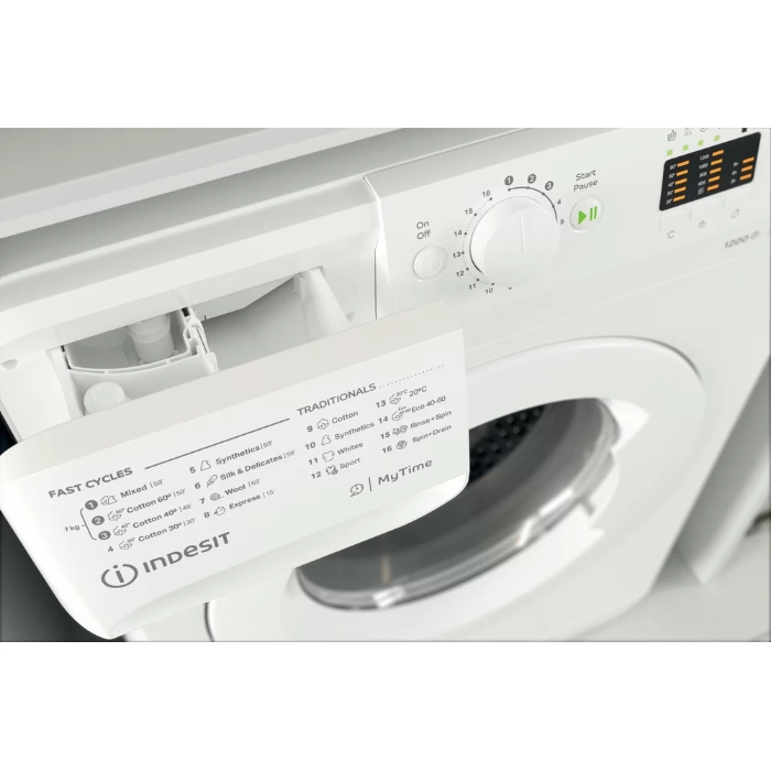 Снимка на Перална машина Indesit MTWA 71252 W EE, 7 кг 1200 об/мин, Бяла