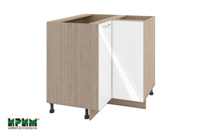 Снимка на МФ Бяло гланц-05- 61 - ъглов шкаф с две врати