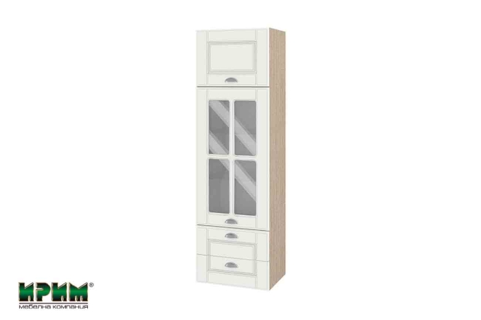 Picture of МФ Бяло мат-09- 101 - с повдигаща врата, витрина и 2 чекмеджета -400/300/1320мм